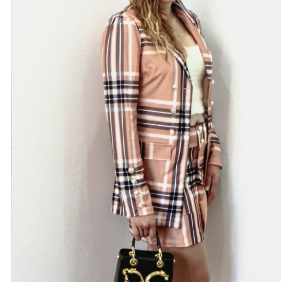 NWT WINTER STREET FASHION BUSINESS CHIC PLAID TWO PIECE SKIRT SET S:SMALL-LARGE - Picture 7 of 9